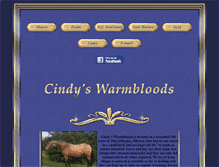 Tablet Screenshot of cindyswarmbloods.com
